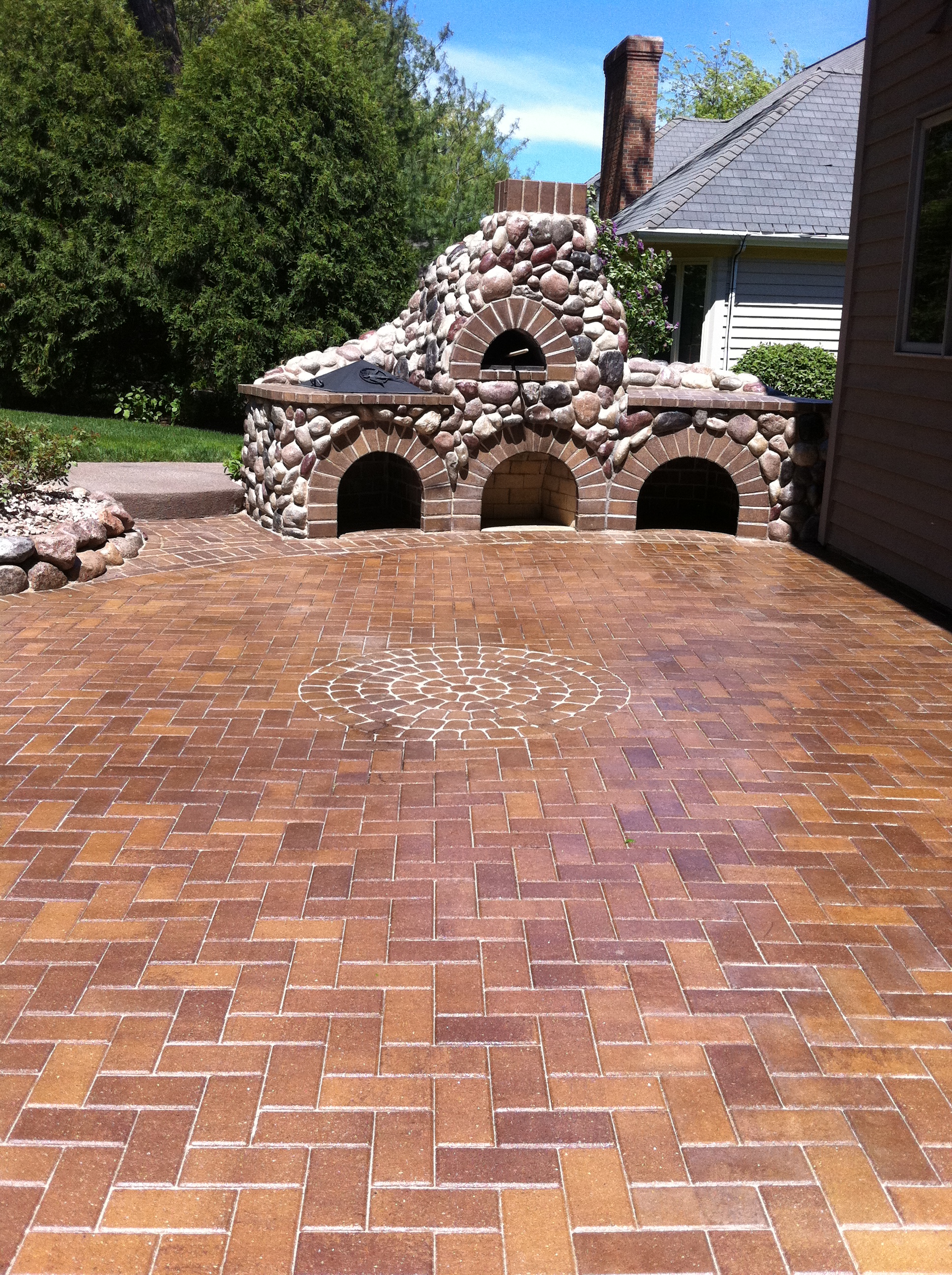 After Photo of Stone Oven and Patio