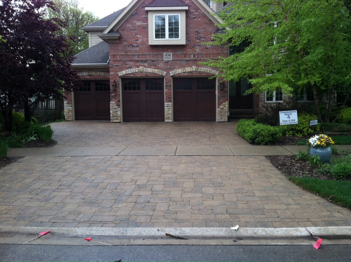 Driveway with Double Car Garage