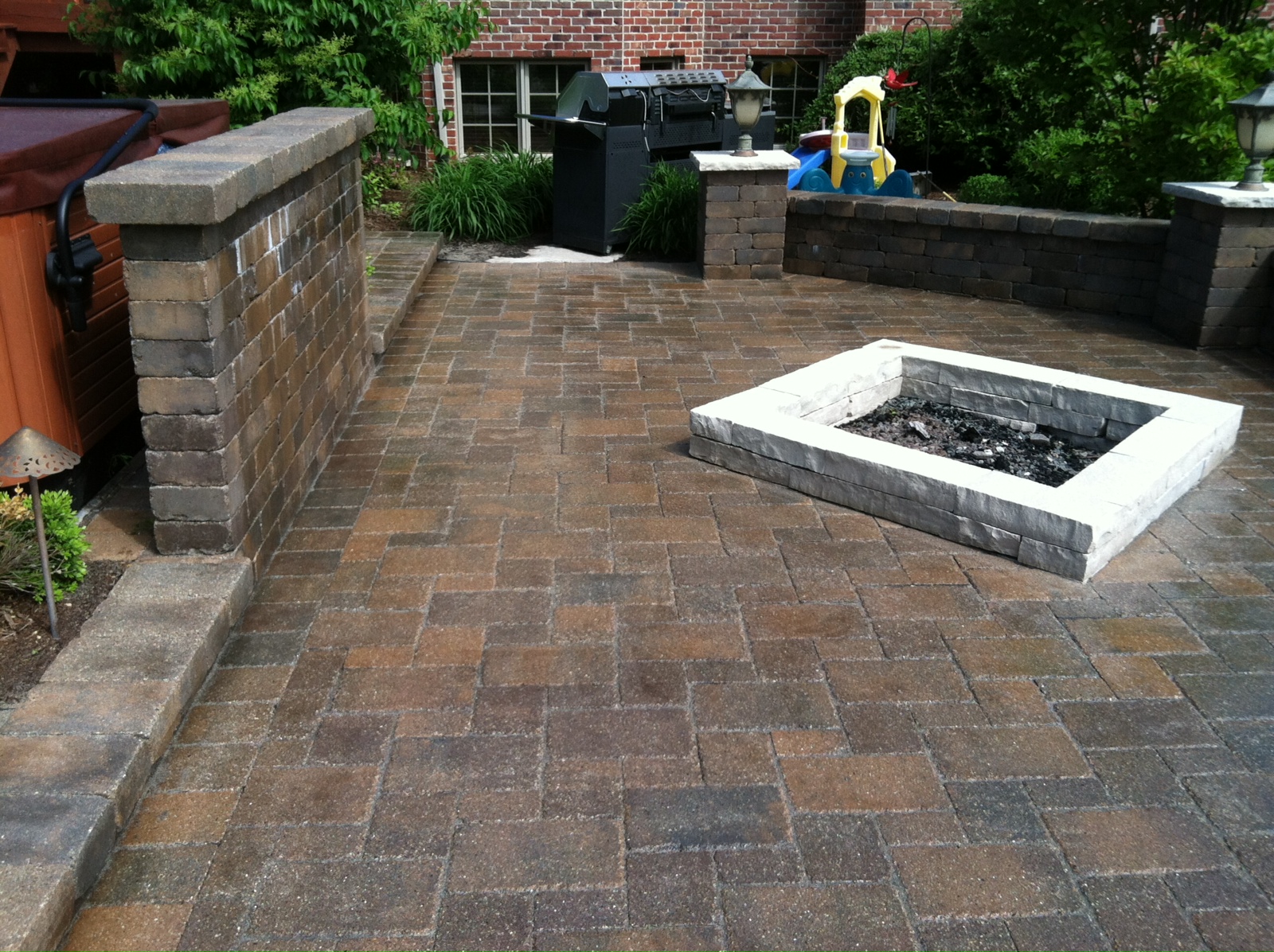 After Photo of Stone Patio with Fire Pit