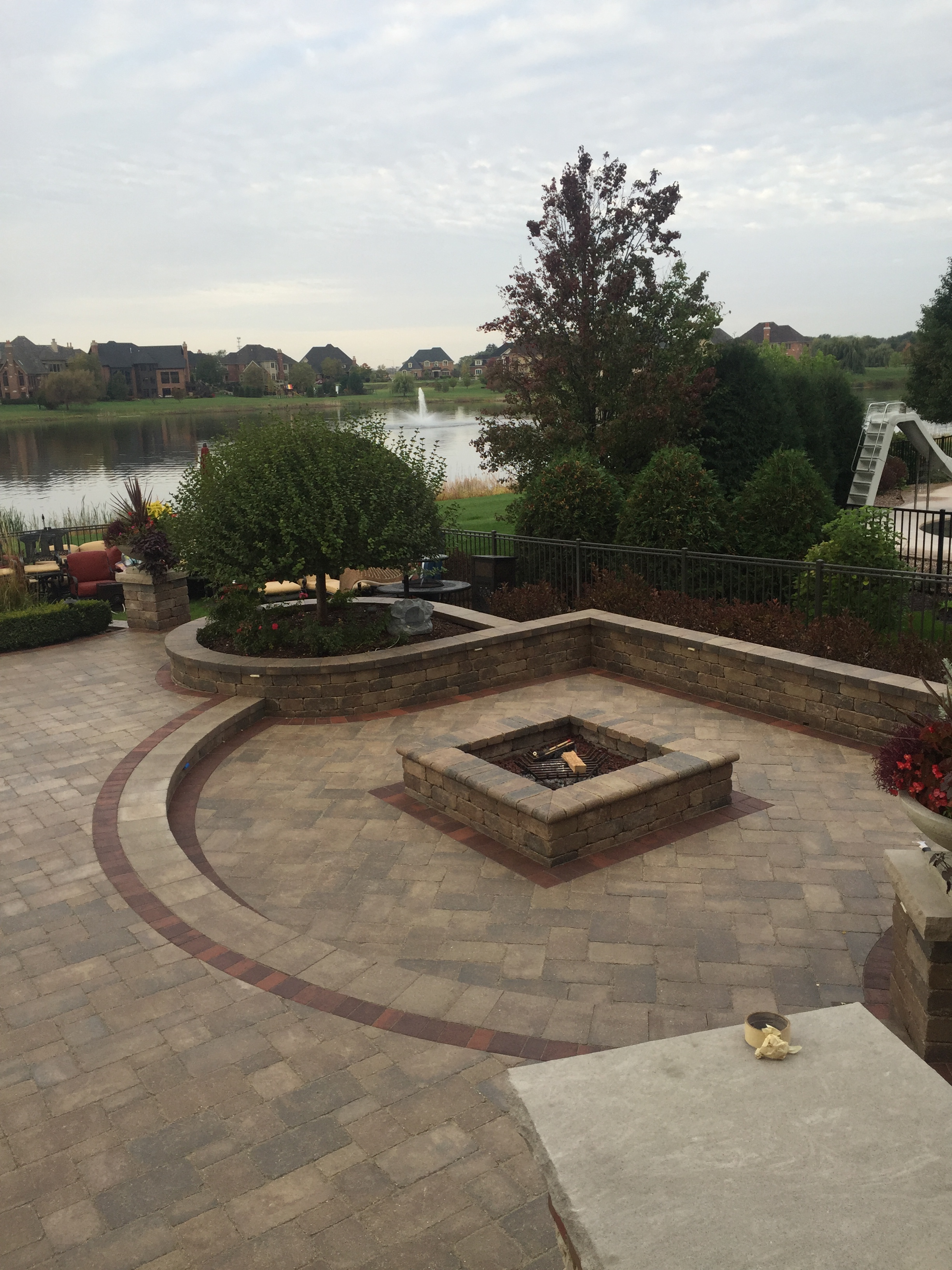 Recessed Fire Pit Area