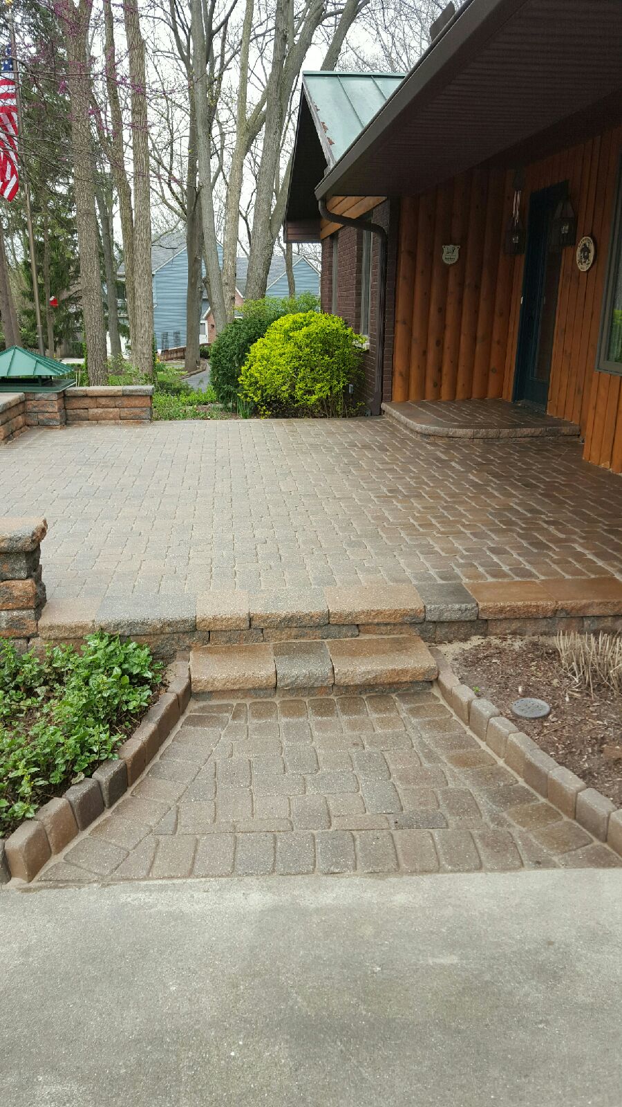 After Photo of Stone Walk Way with Step Up